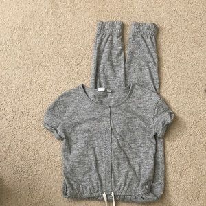 girls gray jumpsuit